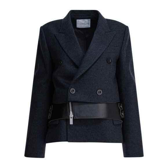 Sacai Jackets & Blazers - Sacai Wool And Leather Coat Tag Size 1 Women